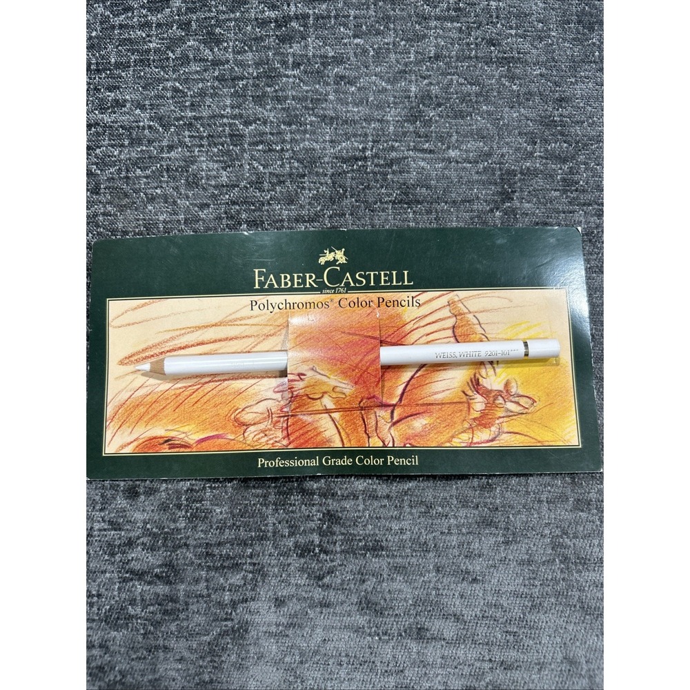 Faber-Castell Polychromos Color Pencil, (101), White, Professional Grade color
